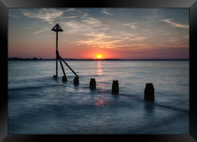 West Wittering Sunset Framed Print by Ashley Chaplin