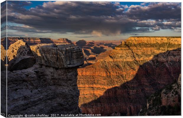 Grand Canyon -  Sunset Canvas Print by colin chalkley