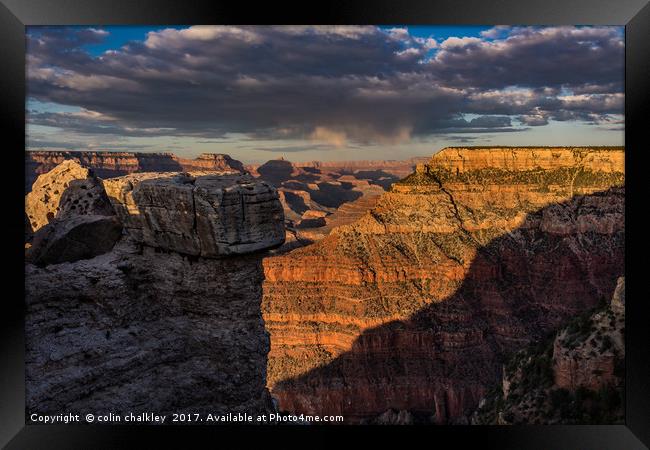 Grand Canyon -  Sunset Framed Print by colin chalkley