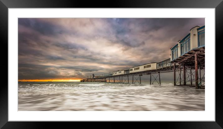 Sandown Pier Sunrise Framed Mounted Print by Wight Landscapes