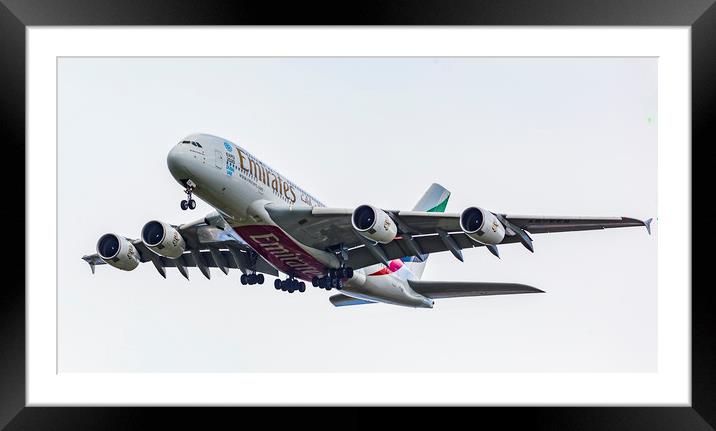 Airbus A380-800 Framed Mounted Print by Jonathan Thirkell