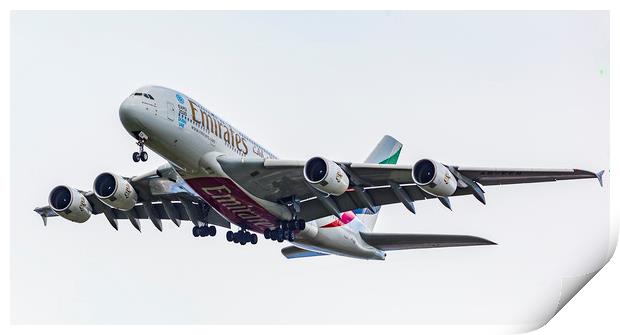Airbus A380-800 Print by Jonathan Thirkell