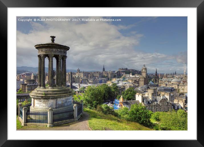 Calton Hill, Edinburgh, Scotland Framed Mounted Print by ALBA PHOTOGRAPHY