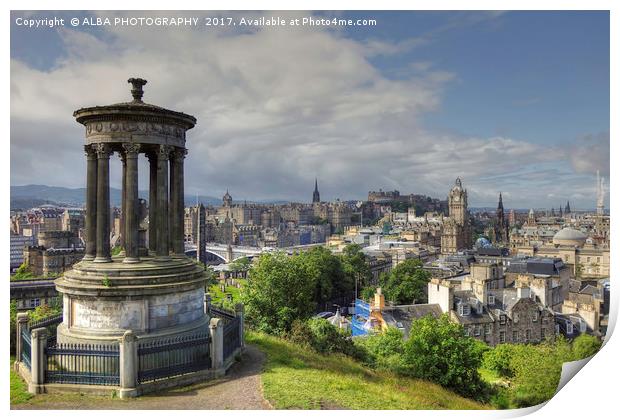Calton Hill, Edinburgh, Scotland Print by ALBA PHOTOGRAPHY