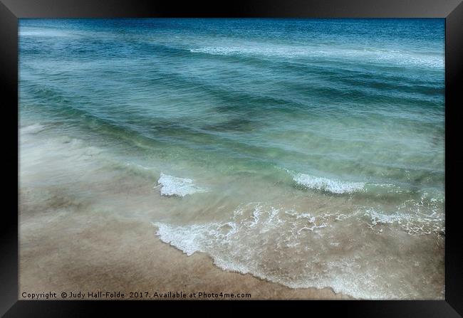 Shimmering Tide Framed Print by Judy Hall-Folde