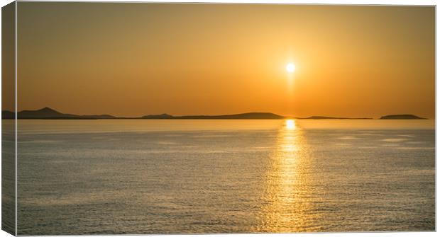 Sunset at Naxos Canvas Print by Naylor's Photography