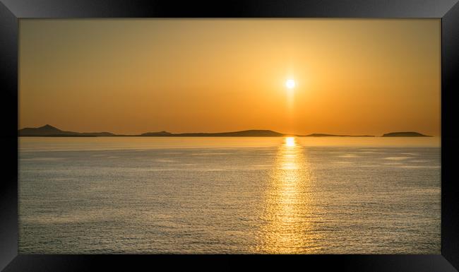 Sunset at Naxos Framed Print by Naylor's Photography