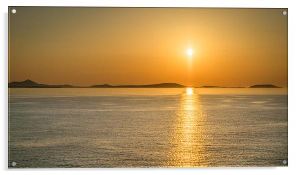 Sunset at Naxos Acrylic by Naylor's Photography