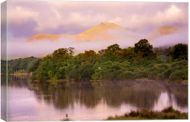 Mist over the mountains . Canvas Print by Irene Burdell