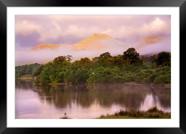 Mist over the mountains . Framed Mounted Print by Irene Burdell