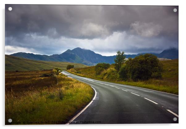 Road to the Mountains Acrylic by Svetlana Sewell