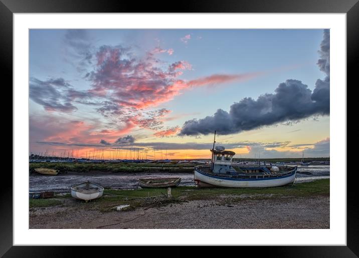 Sunset over the Staithe  Framed Mounted Print by Gary Pearson