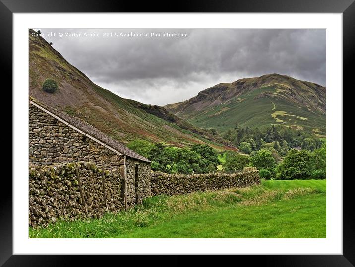 Lake District Fells near Grasmere Framed Mounted Print by Martyn Arnold