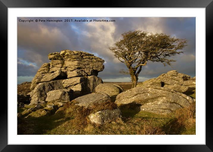 Holwell Tor on Dartmoor Framed Mounted Print by Pete Hemington