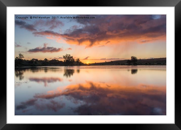 Sunrise at Whitten Pond Framed Mounted Print by Phil Wareham