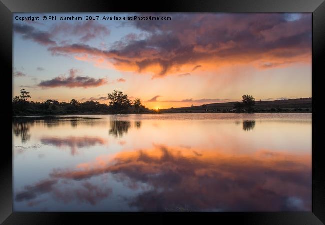 Sunrise at Whitten Pond Framed Print by Phil Wareham