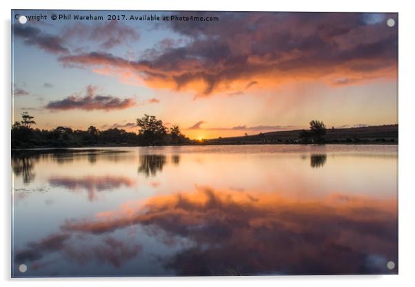 Sunrise at Whitten Pond Acrylic by Phil Wareham