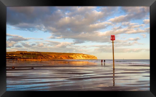 Yaverland Beach Isle Of Wight Framed Print by Wight Landscapes