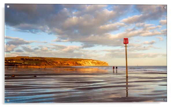 Yaverland Beach Isle Of Wight Acrylic by Wight Landscapes