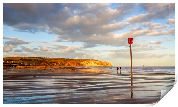Yaverland Beach Isle Of Wight Print by Wight Landscapes