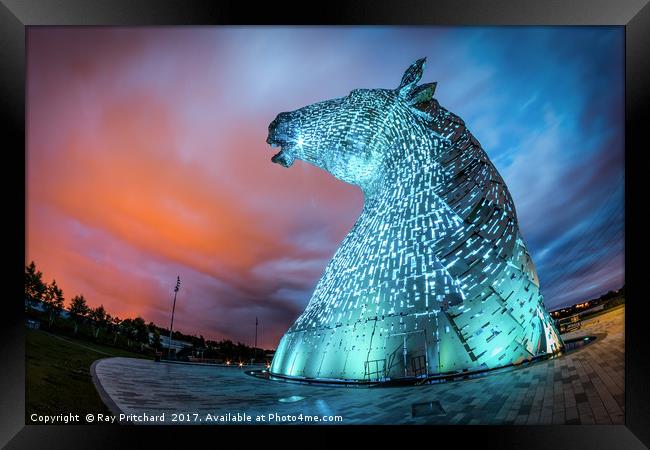 The Kelpies  Framed Print by Ray Pritchard