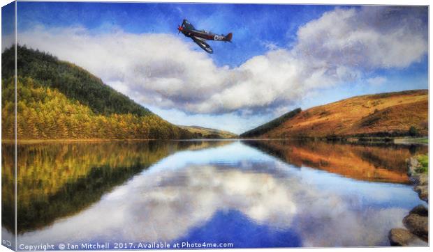 Spitfire Lake Flight  Canvas Print by Ian Mitchell