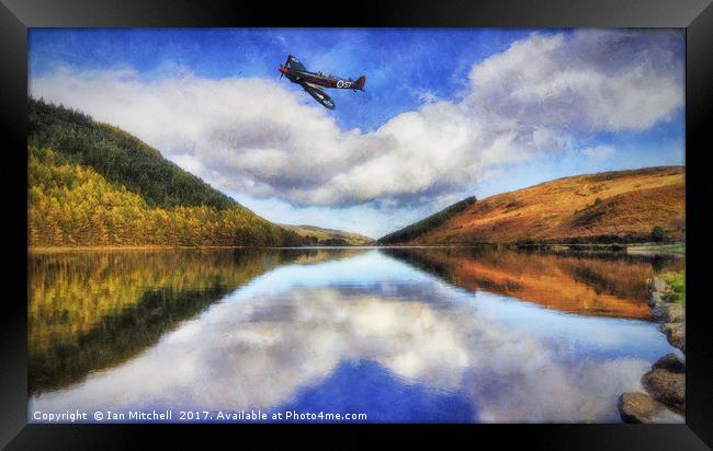 Spitfire Lake Flight  Framed Print by Ian Mitchell