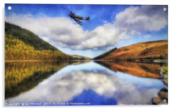 Spitfire Lake Flight  Acrylic by Ian Mitchell