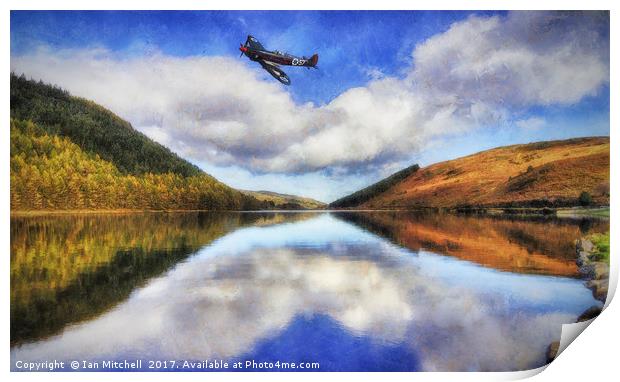 Spitfire Lake Flight  Print by Ian Mitchell