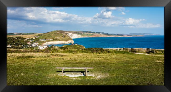 Freshwater Bay Isle Of Wight Framed Print by Wight Landscapes