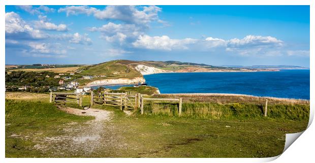 Freshwater Bay Isle Of Wight Print by Wight Landscapes