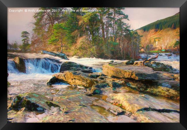 Falls of Dochart Framed Print by Andy Anderson