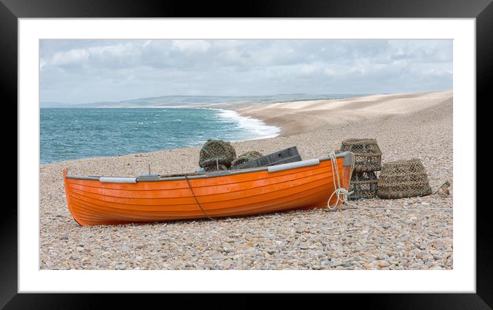 Fishing Boat.  Framed Mounted Print by Mark Godden