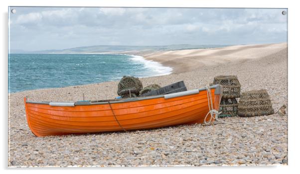 Fishing Boat.  Acrylic by Mark Godden
