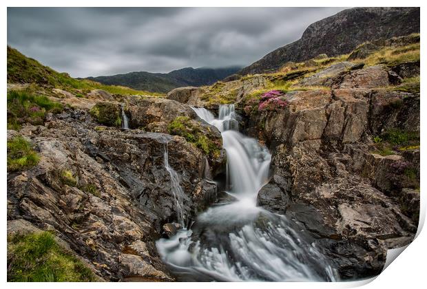 Snowdonia Waterfall Print by Roger Green