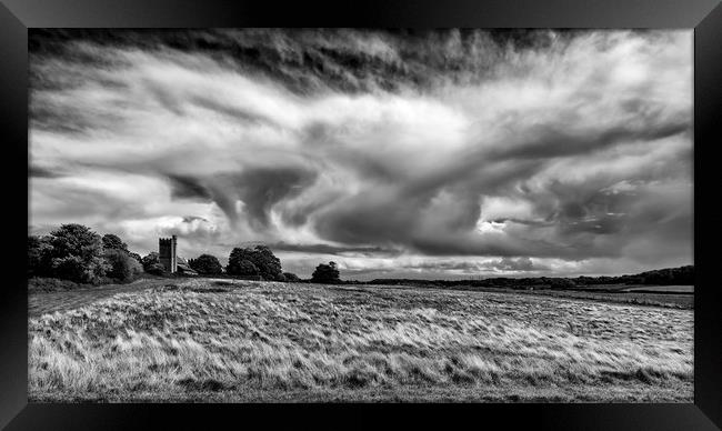 Caerwent storm Framed Print by Andrew Richards