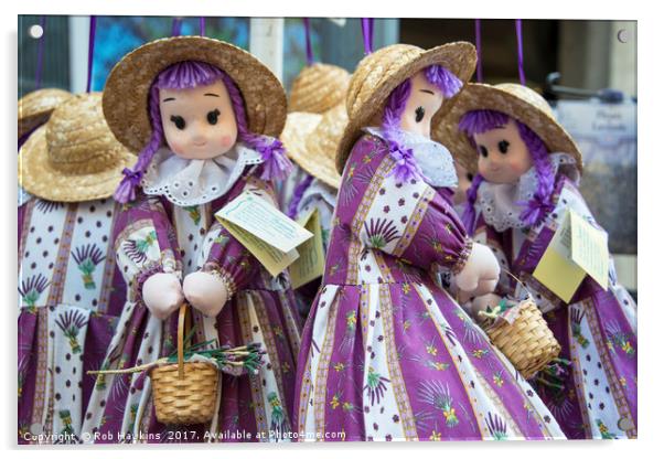 Lavender Dollies  Acrylic by Rob Hawkins