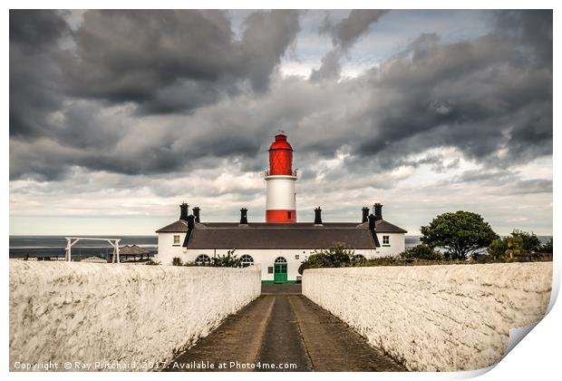 Souter Lightouse Print by Ray Pritchard