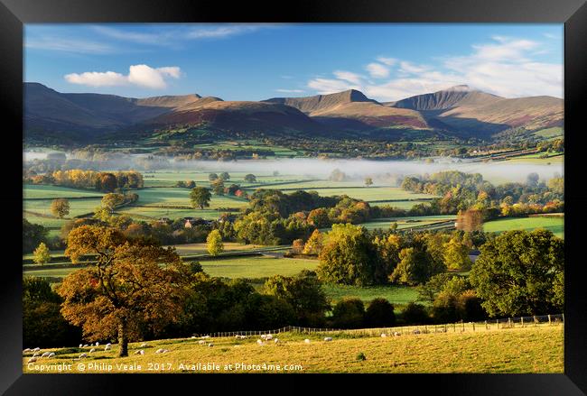 Brecon Beacons Autumn Dawn Framed Print by Philip Veale