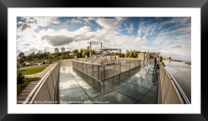 National Glass Centre Roof Framed Mounted Print by Ray Pritchard