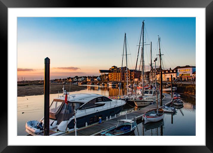 Wells Harbour Sunrise Framed Mounted Print by Simon Wilkinson