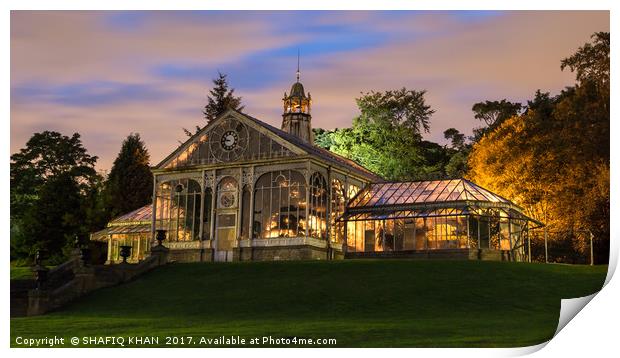 Victorian Conservatory at Corporation Park Print by Shafiq Khan