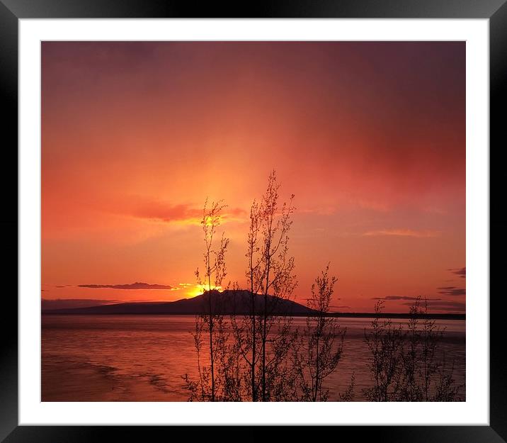 Sunset on Sleeping Lady Framed Mounted Print by Erin Hayes
