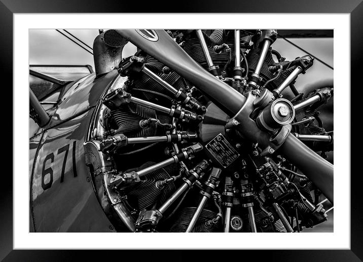 Lycoming Radial Engine Framed Mounted Print by Oxon Images