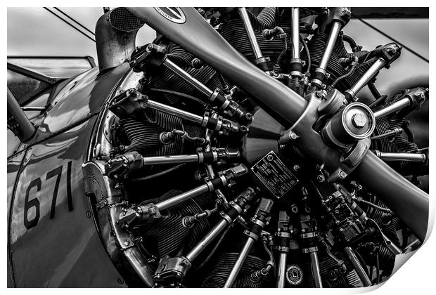 Lycoming Radial Engine Print by Oxon Images