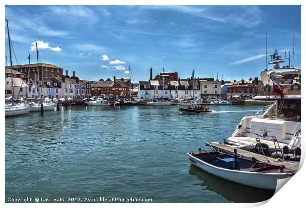 The Harbour at Weymouth Print by Ian Lewis