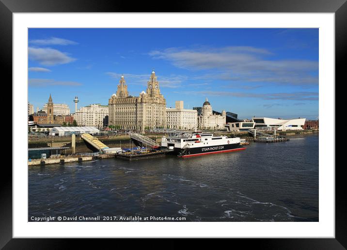 Liverpool Waterfront Framed Mounted Print by David Chennell