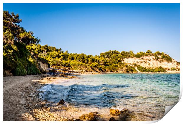 Beautiful Beaches on Kefalonia Island Print by Naylor's Photography