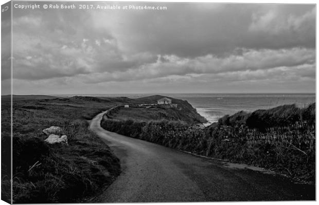 The Road To Lewinnick. Canvas Print by Rob Booth