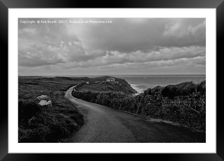 The Road To Lewinnick. Framed Mounted Print by Rob Booth